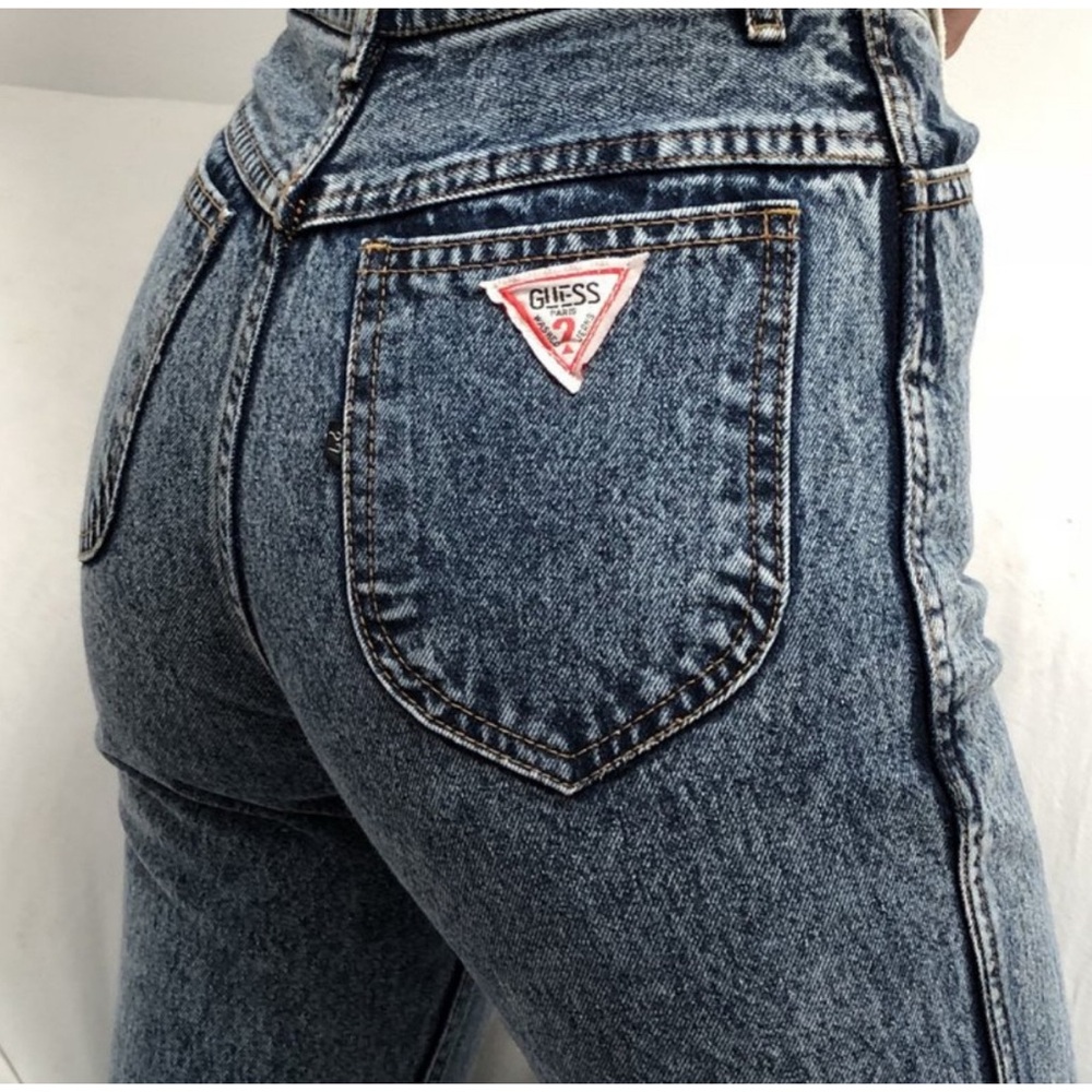 VTG Guess Georges Marciano Acid Wash High Waist ButtonFly Jeans, Size 28